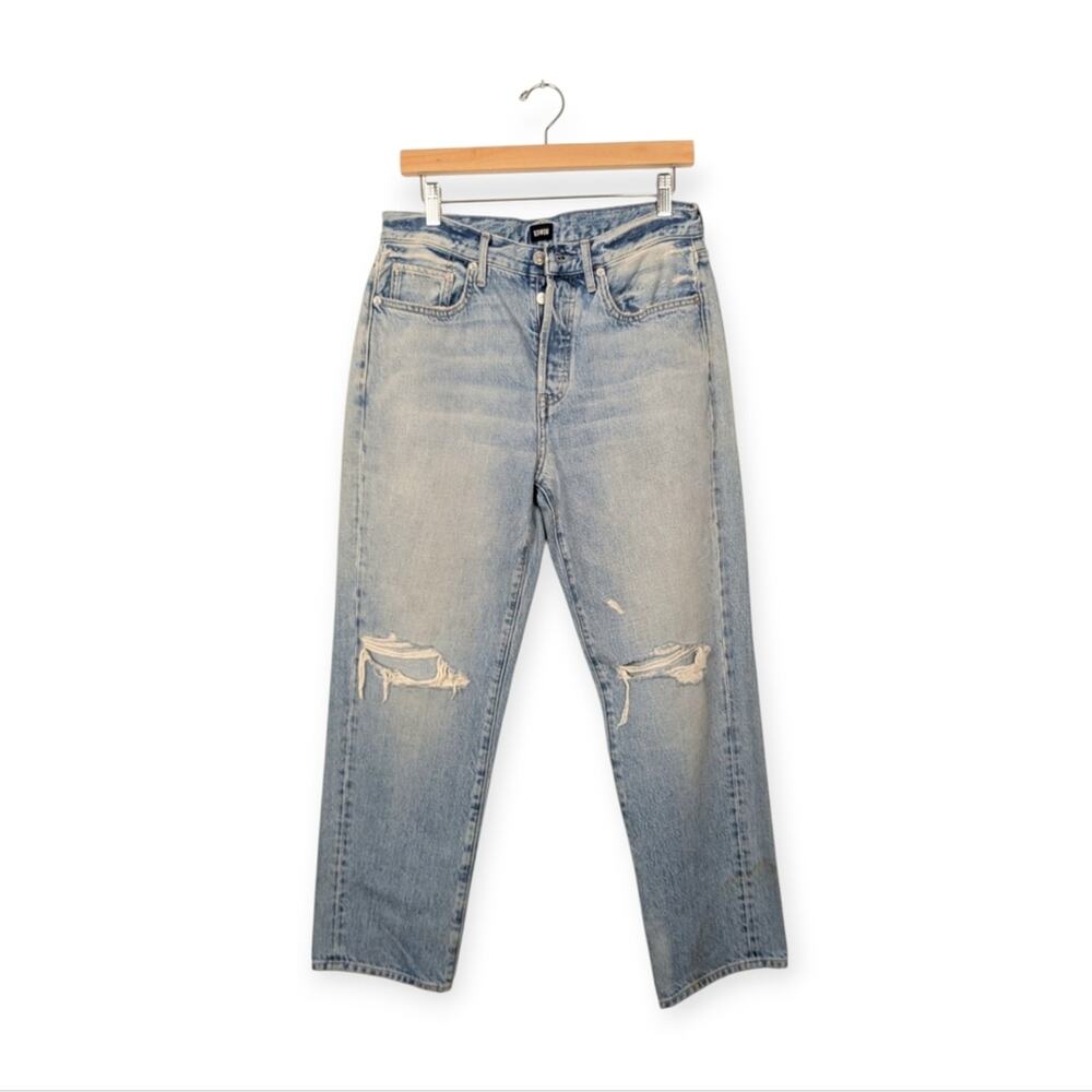 Edwin Cai Slayer High Rise Relaxed Distressed Denim Jeans Size 32